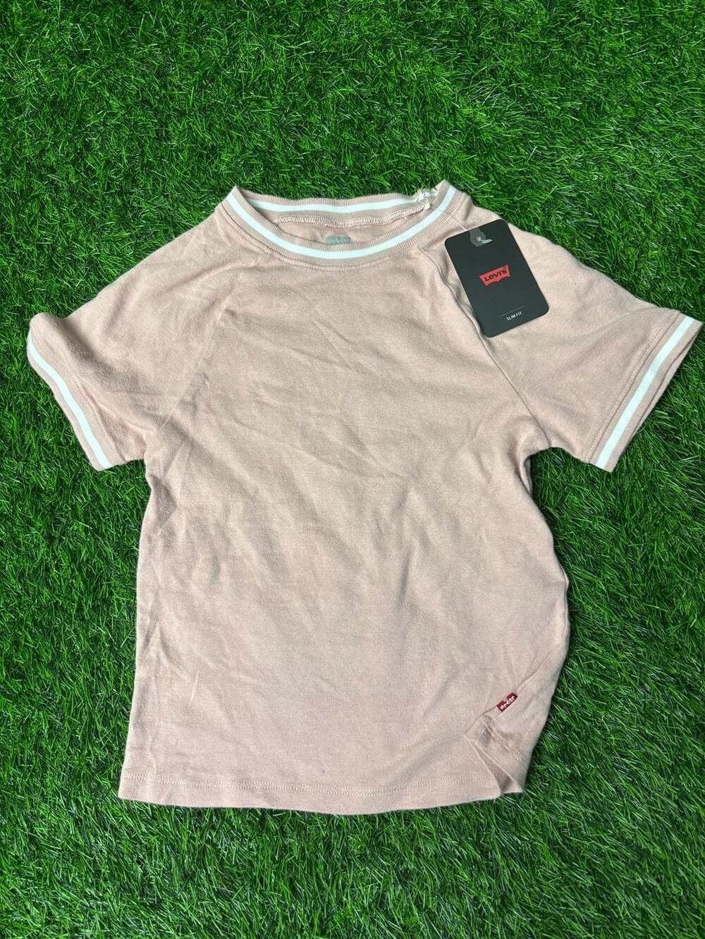 Levi's Short Sleeve Ringer T-Shirt Size S Pale Mauve Slim Fit